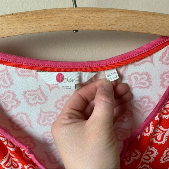 Boden Falling petals jersey midi dress - Picture 5 of 10